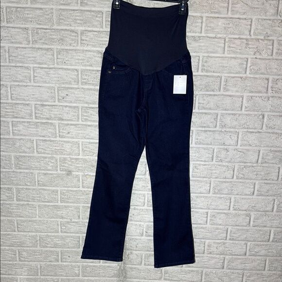 NWT a:glow Navy Maternity Bootcut Jeans - Picture 1 of 6